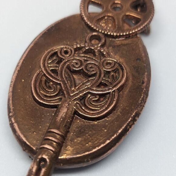 "Destined" Labradorite Key Copper Necklace - Picture 5 of 9